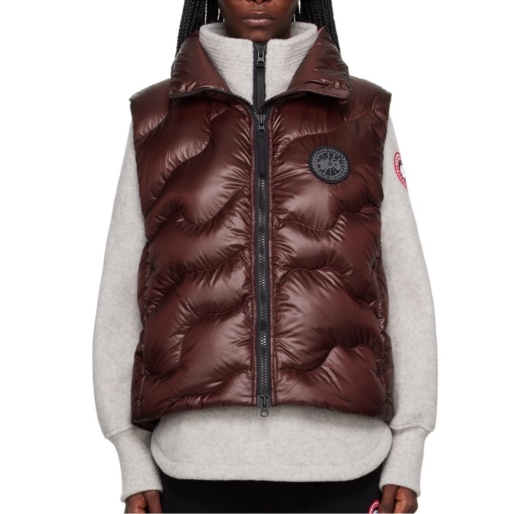 NWT Canada Goose Cypress Puffer Vest Botanical Quilt in Garnet Stone Burgundy - Picture 2 of 10